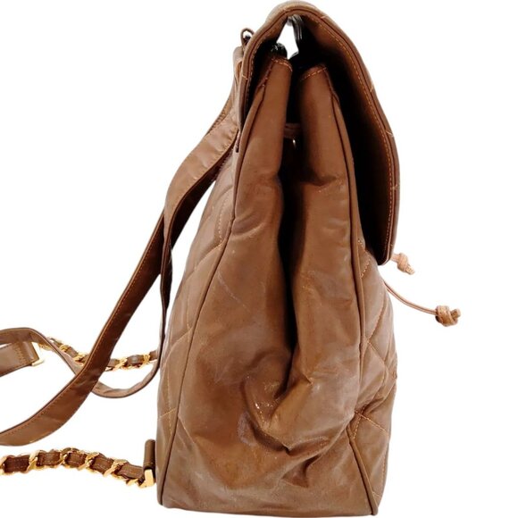 2831745AU (EH) Chanel Backpack Bag Brown Leather w/Bracelet - Picture 4 of 14